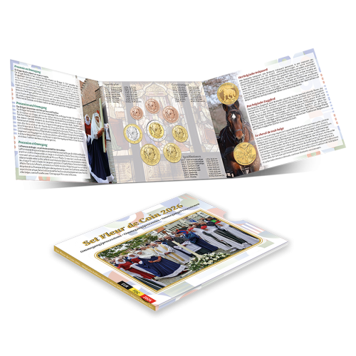 PREVENTE Coffret BU Euros Belgique 2026 - 8 pièces + 2 x 2.5€